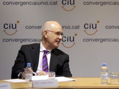 Josep Antoni Duran y Artur Mas, en la reuni&oacute;n de la Comisi&oacute;n Ejecutiva de CiU.