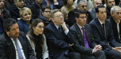 El presidente Ximo Puig, con la vicepresidenta y los presidentes de diputación.