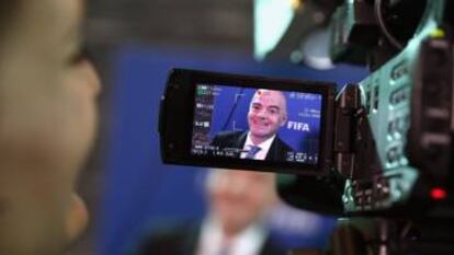 Gianni Infantino en la reunió de la FIFA d'aquest dimarts.