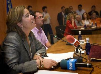Ana Kringe, en el pleno de su toma de posesión como alcaldesa de Dénia, el pasado julio.