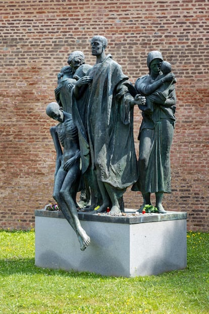 Memorial a las víctimas del Holocausto en el campo de concentración.