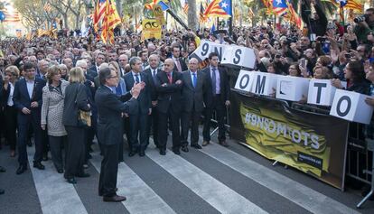 El expresidente Artur Mas, antes de entrar a declarar por el 9-N.