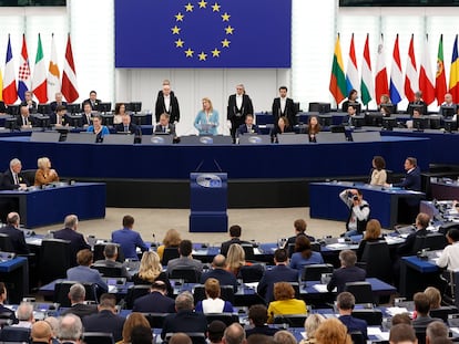 Una sesión en el Parlamento Europeo en Estrasburgo, Francia.