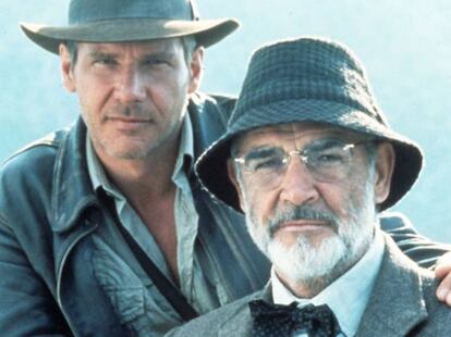 Harrinson Ford y Sean Connery, en la película 'Indiana Jones y la última cruzada' de Steven Spielberg.