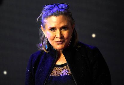 Carrie Fisher, em 16 de dezembro de 2015 em Londres.