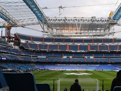El interior del Santiago Bernabéu, este miércoles.