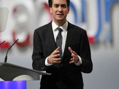 Miliband, en el congreso del Partido Laborista, en Liverpool.