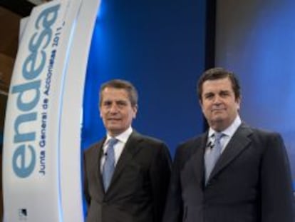 Andrea Brentan y Borja Prado, consejero delegado y presidente de Endesa. 