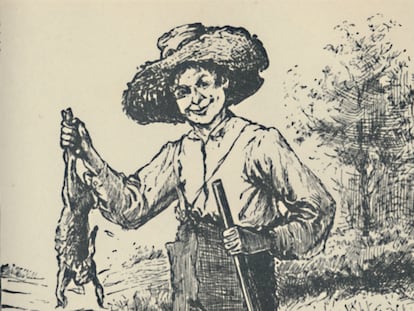 Huckleberry Finn, el personaje de la novela de Mark Twain, visto por Edward Kemble (1884).