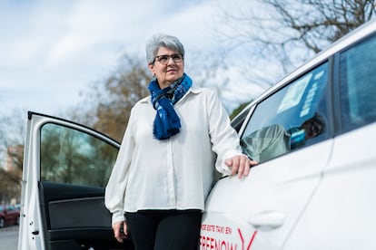 Pilar Cordero, taxista en Madrid de 58 años, el 21 de febrero.