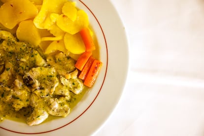 Cocochas de merluza en salsa verde.