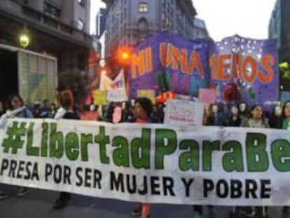 Marcha en Buenos Aires a favor de la liberación de Belén, el pasado agosto.