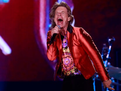 Mick Jagger en el concierto de los Rolling Stones en el Wanda Metropolitano, Madrid, el pasado 1 de junio.