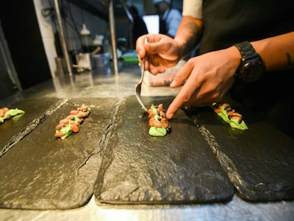 Uno de los platillos que se preparan en Maido, en Lima.