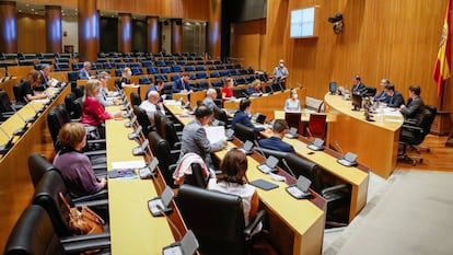 Plenario de la comisión de reconstrucción económica y social del Congreso.