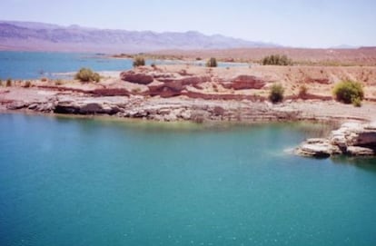 El lago Mead en el río Colorado.