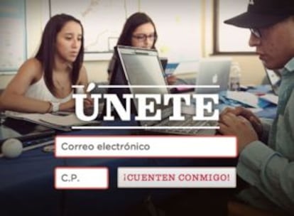 Portada de la página en español de la campaña de reelección del presidente Obama.