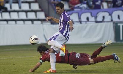 &Oacute;scar, del Valladolid, marc&oacute; un gol.
 
 