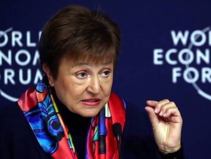 Kristalina Georgieva, diretora do FMI,  em Davos.