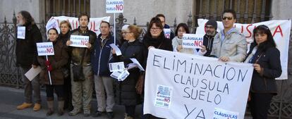 Manifestación contra las cláusulas suelo.