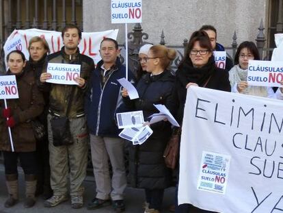 Manifestación contra las cláusulas suelo.