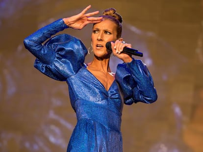 Céline Dion durante una actuación en Londres, el 5 de julio de 2019.