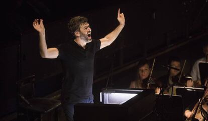 El director Pablo Heras Casado, el jueves en el Teatro Real.