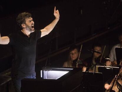 El director Pablo Heras Casado, el jueves en el Teatro Real.