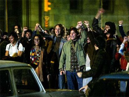 El rodaje de 'Salvador' recrea la manifestación contra el asesinato de Ruano