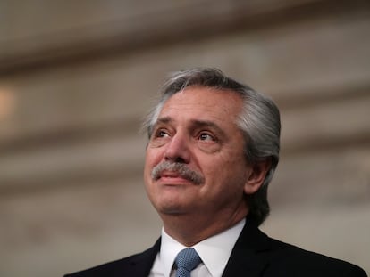 El presidente de Argentina, Alberto Fernández, el 1 de marzo en el Congreso.