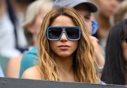 Shakira en el partido del tenista Carlos Alcaraz en Wimbledon. 