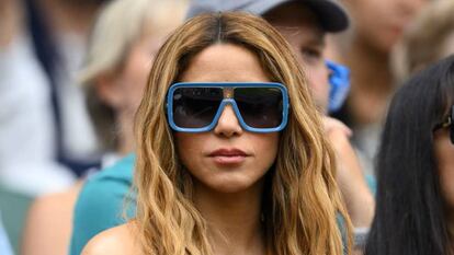 Shakira en el partido del tenista Carlos Alcaraz en Wimbledon.