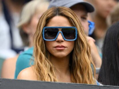 Shakira en el partido del tenista Carlos Alcaraz en Wimbledon. 