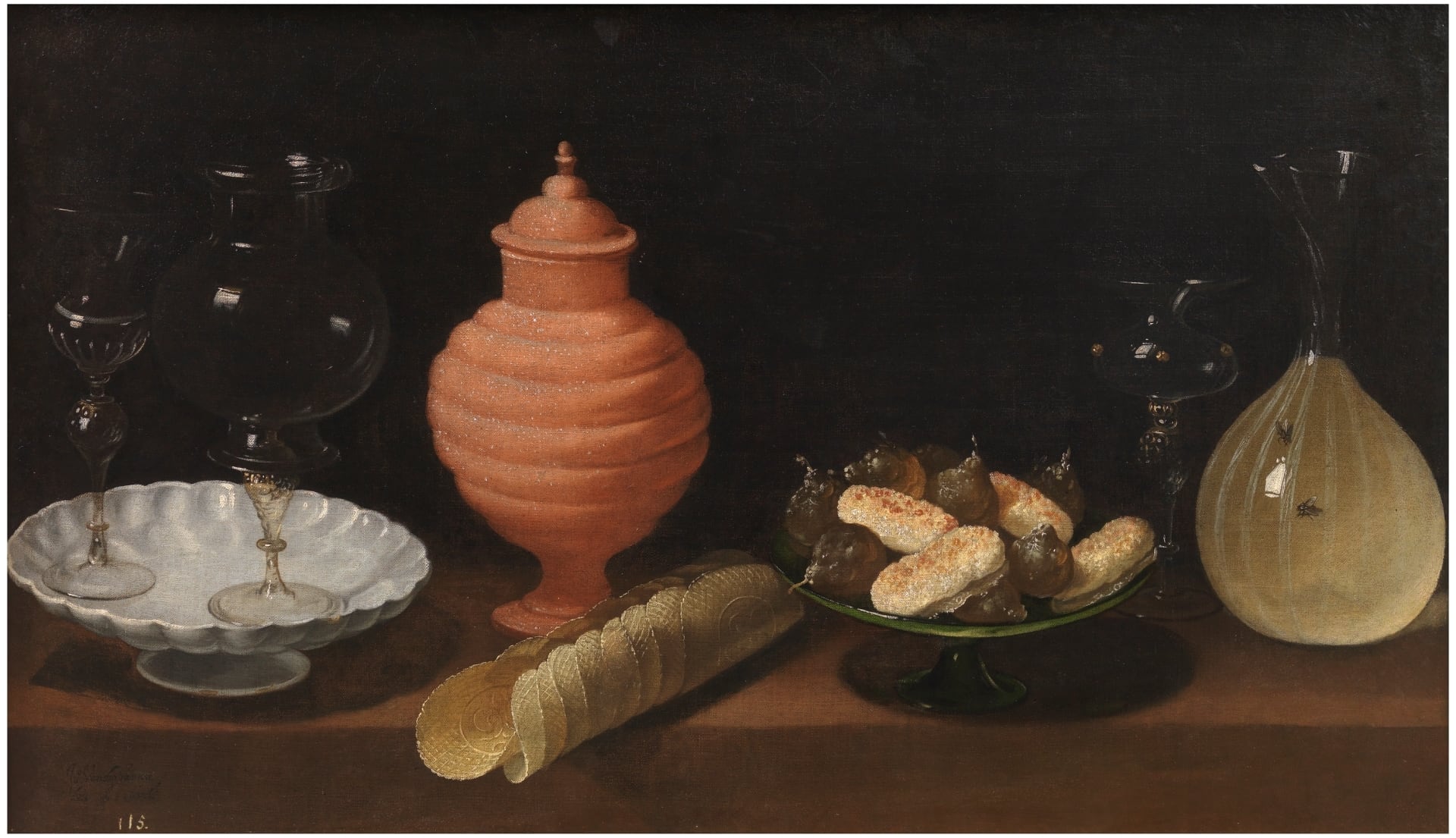Juan van der Hamen, 'Bodegón con dulces y recipientes de cristal', 1622.