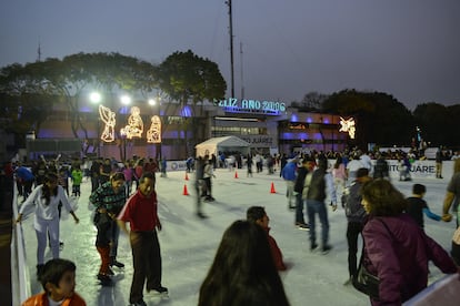 Pista de hielo en Benito Juárez