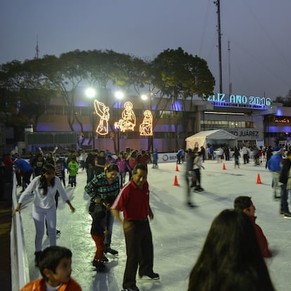 Pista de hielo en Benito Juárez