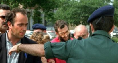 José Antonio Ortega Lara tras su liberación por fuerzas de la Guardia Civil de Guipúzcoa.