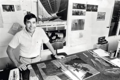 El creador en su estudio en 1986.