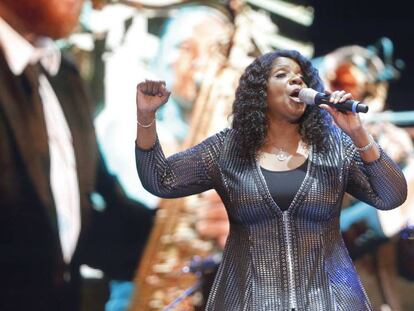 Gloria Gaynor la noche del jueves en San Sebastián