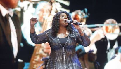 Gloria Gaynor la noche del jueves en San Sebastián