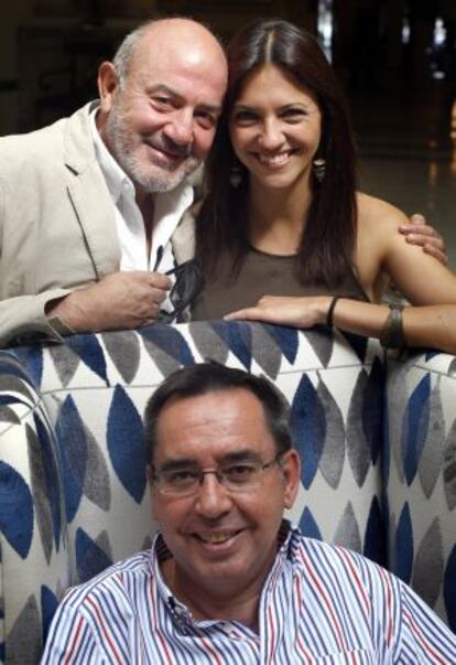 Los dos actores y el autor de la obra de teatro 'Historia de 2': Jesús Bonilla, Ana Ruiz y Eduardo Galán.