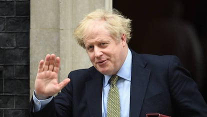 El primer ministro del Reino Unido, Boris Johnson, este miércoles en Downing Street. 
 