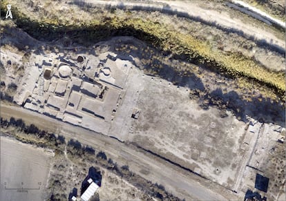 Aerial view of La Cabañeta thermal baths.