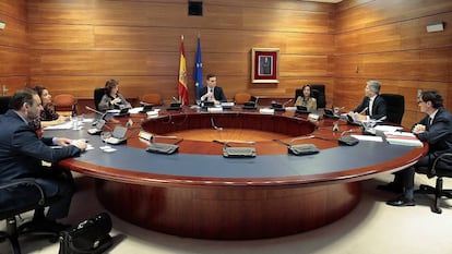 Reunión del Consejo de Ministros del pasado martes en La Moncloa.