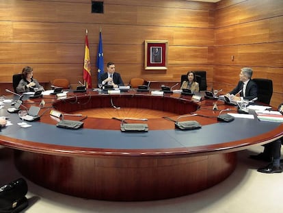 Reunión del Consejo de Ministros este martes en La Moncloa.