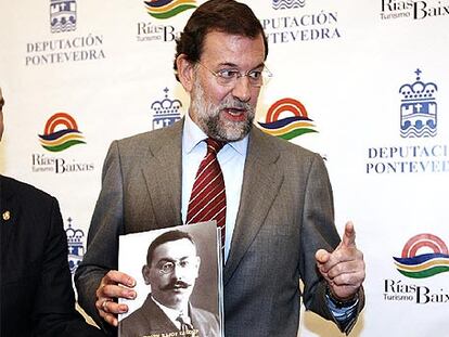 Mariano Rajoy, durante la presentación del libro en Pontevedra.