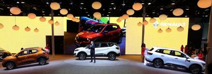 Fabrice Cambolive, jefe de Renault en Brasil, presenta los nuevos modelos de Captur en el Sal&oacute;n Internacional de Sao Paulo. 