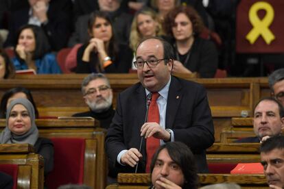 El secretari del PSC, Miquel Iceta, intervé en la sessió del Parlament.