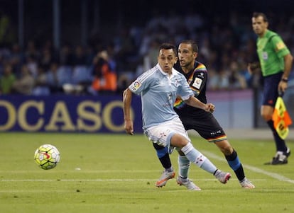 Una imagen del partido entre el Celta y el Rayo Vallecano de la segunda jornada de Liga.