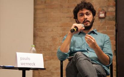 Paulo Werneck, curador da Flip, durante a coletiva de imprensa do evento.